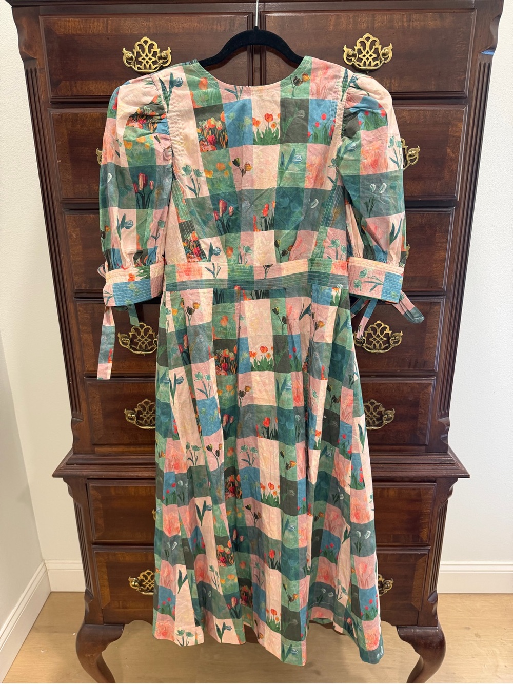 Floral Patchwork Midi Dress